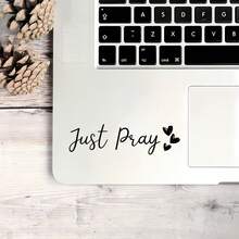 精緻心形設計 Just Pray 貼紙貼花，適用於汽車、筆電、卡車、摩托車和手機，完美節日禮物 - A - 查看 5