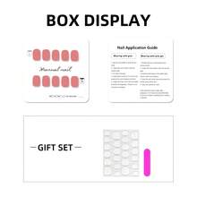 10pcs Medium Oval Handmade Nail Art Stickers Set, Pink, Blue, Green, Sweet And Cute, Star, Candy, Glitter Decoration, Suitable For Girls Daily, Office, School, Date, Party, Dance, Valentine's Day And Other Occasions - Multicolor - View 5