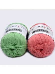 100% Pure Cotton Hand-Knitted Yarn, Suitable For Knitting And Crochet, 8-Ply Worsted Yarn, For Sweaters, Blankets, 50g, 200m, Soft Yarn, Needlework - One Size Fits All - View 10