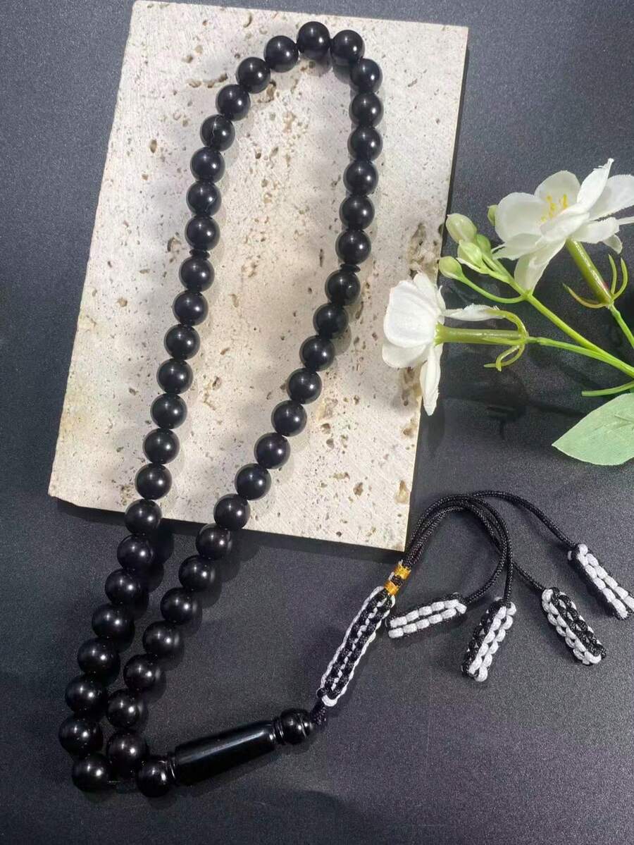 1 buah Tasbih Muslim Akrilik 45 Butir, Tasbih Rumbai Anyaman Blok Warna, Pembelian Grosir Aksesori Peringatan Hari Raya untuk Teman dan Keluarga - MultiWarna - View 1
