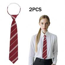 1pc Solid Color Striped Unisex Fashion Versatile Campus Style Necktie School - Multicolor - View 15