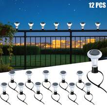 6/12pcs Solar Powered LED Tie Lights, 3 Modes White/Warm/Colorful, Easy Install Flexible Binding Lights, Suitable For Swimming Pool Edge, Trampoline, Fence And Garden Ground Decoration, Waterproof Solar Outdoor Lights - multicolor - View 14