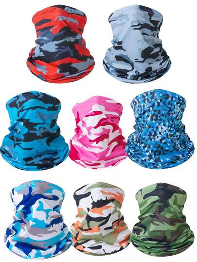 1pc/2pcs Unisex Camouflage Balaclava Mask Head Cover Set, Full Face Mask For Cycling, Suitable For Daily Wear And Outdoor Activities Ski Masks