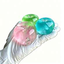 Juguete de alivio del estrés de manzana de cristal, juguete de escritorio portátil, juguete de alivio del estrés de rebote lento suave de malta, regalo de fiesta, juguete de alivio de la ansiedad para adultos, juguete para apretar, juguete para apretar, necesito talla grande, juguete para los dedos, juguete para apretar, juguete sensorial, juguete de alivio del estrés para adolescentes - Multicolor - Ver 12