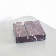 1pc Natural Marble Business Card Holder, Multifunctional Photo Clip & Memo Holder, Heavy Stone Desktop Decor Craft - View 7