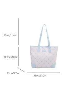 Bolsa de Mão Premium de Grande Capacidade para Mulheres, Bolsa Tote de Ombro Casual Minimalista Versátil e Elegante para o Dia a Dia - Multicolorido - Visão 3