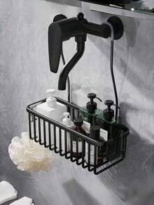 1pc - Bathroom Hanging Storage Rack/Basket - Suitable For Organizing Shampoo, Body Wash And Other Toiletries, Essential Bathroom Accessory, Applicable For Bathroom, Kitchen, Sink, Outdoor Sink. Back To School Essential - Multicolor - View 8