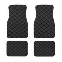 4-Piece Universal Car Floor Mat Set, With PVC Leather Surface, Fashionable Quilting Pattern, Water And Stain Resistant, Suitable For All Seasons, Deep Edge Design Can Effectively Absorb Dust, Bottom With Anti-Slip Material, Easy To Clean And Install. - Multicolor - View 10