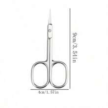 Professional Mini Beauty Scissors - Suitable For Eyebrows, Eyelashes And Dry Skin, Coated Cuticle Scissors, Ultra-Thin Curved Blades, Multifunctional Stainless Steel Small Scissors, Random Color - Multicolor - View 2