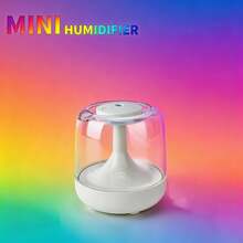 Mini Bedroom Humidifier, Small Home Large Capacity Mist Aromatherapy Diffuser, High Mist Output USB Humidifier, Top Fill, Large Capacity, Suitable For Bedroom, Nursery, Plant Moisturizing, With 7-Color Light, Quiet Operation - Mistless - View 6