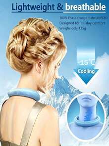 1pc Wearable Cooling Neck Ring, Fast Cooling Ice C Neck Collar, Summer Outdoor Heat Protection, Reusable PCM Cooling Neck Band, Suitable For Fitness Travel, Lightweight Instant Cooling Neck Ice Pack, Back To School Teacher Appreciation Gift, Home Accessory - Multicolor - View 7