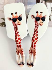 BEATURE Handsome Fashion Glasses Giraffe Pattern Air Cushion Comb, Scalp Massage Comb, Anti-Static, Durable ABS Handle, Suitable For All Hair Types, High-Quality Air Cushion Comb. - Air Cushion Comb - View 1
