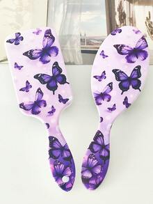 BEATURE 2pcs/1pc Purple Butterfly Pattern Air Cushion Comb, Scalp Massage Brush, Anti-Static, Durable ABS Handle, Nylon Bristles, Suitable For All Hair Types, Premium Air Cushion Comb - Air Cushion Comb - View 11