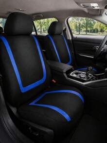 Universal Car Seat Covers - 9pcs Set (Full Set), 4pcs Set (Dual Seat), 2pcs Set (Single Seat) Options - U-Shaped Striped Design, Anti-Slip & Durable, Compatible With General Cars, SUVs, Sedans, And With Airbag - Easy To Clean, Upgrade Interior - Style a - View 4
