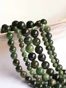 1 String Natural Green Jasper Agate Beads Stone Round Accessories Beads For Girls Jewelry Making Diy Lovers Bracelet 6 8 10mm - Multicolor - View 11