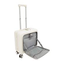 YUNRUX 18-Zoll-Koffer, Koffer mit Frontfach, Reisegepäckkoffer - Weiss - Übersicht 6