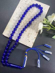 1 buah Tasbih Muslim Akrilik 45 Butir, Tasbih Rumbai Anyaman Blok Warna, Pembelian Grosir Aksesori Peringatan Hari Raya untuk Teman dan Keluarga - MultiWarna - View 4