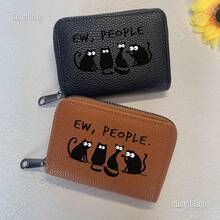 Cartoon Cat Print Card Holder, Lightweight Fashion Wallet, Suitable For Daily Use, Women's Gift Mini Wallet Handbag - Multicolor - View 8
