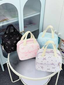 1 Set Back To School Backpack Set - College Style Bow/Polka Dot Pattern, Includes Backpack, Lunch Bag And Pencil Case, With Laptop Compartment, Adjustable Shoulder Straps And Multiple Pockets, Large Capacity School Backpack Set, Multi-Functional Daypack Set, Suitable For Girls/College Students/Graduate Students Daily Use/Vacation/Travel/Back To School - 2327 - View 9