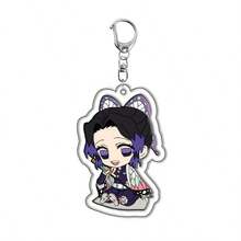 KIMETSU NO YAIBA 1 Set 8pcs Double Layer Acrylic Keychain Pendant, Doll Series Clear And Cute Pattern, Acrylic Surface With Protective Film, High Quality, Suitable As Pendant, Multiple Styles Available - Multicolor - View 31