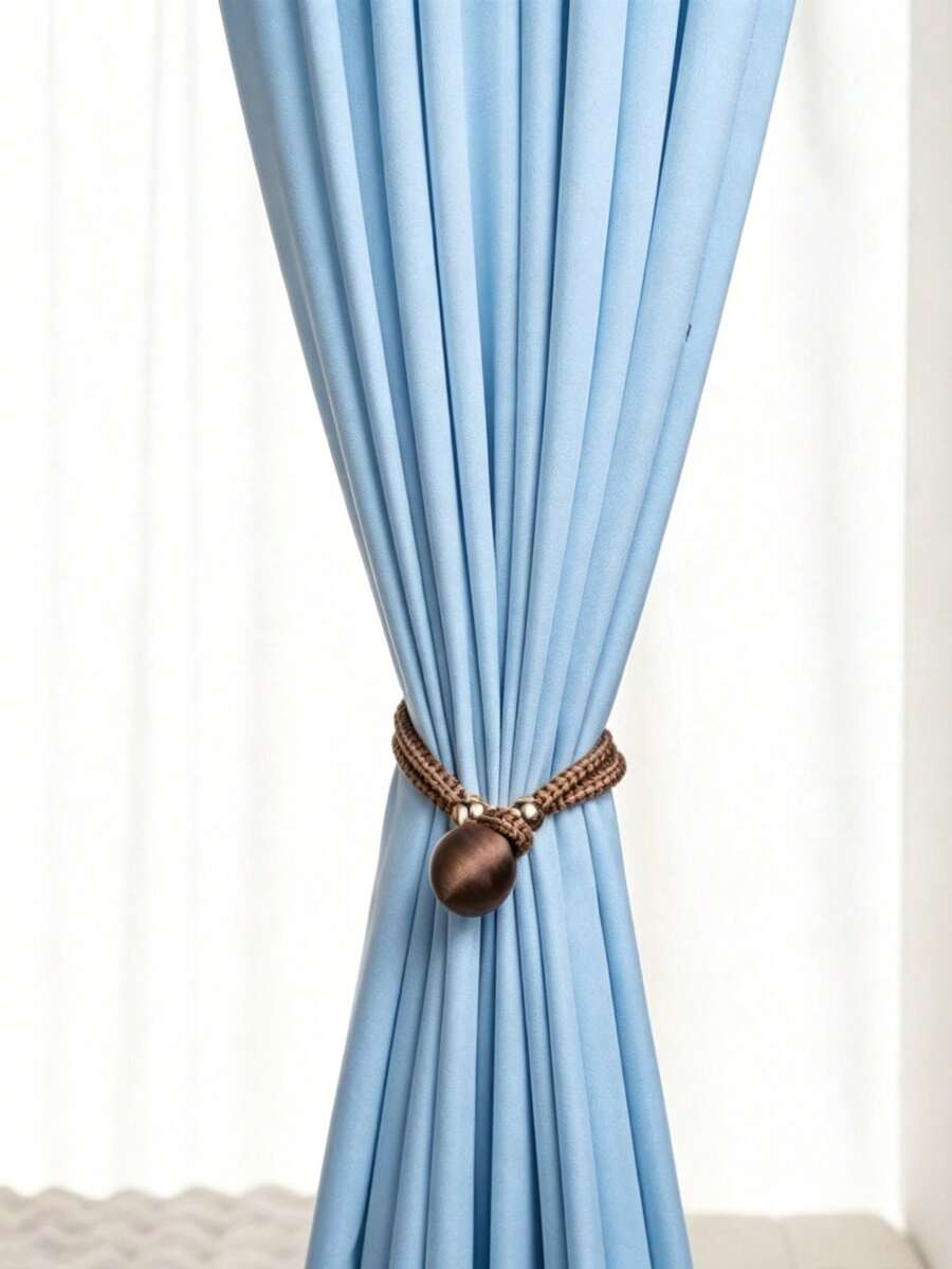3/1pc Creative Adjustable Curtain Tieback Rope, No Drill Easy Install Curtain Buckle Rings, Minimalist Window Drape Strap Accessory, Reusable Decorative Holdback. - Multicolor - View 1