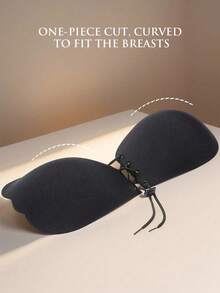 1pc Invisible Strapless Adhesive Bra, Seamless Push-Up Bra, Reusable, Suitable For Dresses - Multicolor - View 11