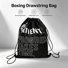 FIVING 1 pieza Mochila de boxeo con cordón, gran capacidad, bolsa de deporte portátil para entrenamiento de baloncesto, almacenamiento de equipo de Muay Thai, kickboxing y entrenamiento - Negro - Ver 1
