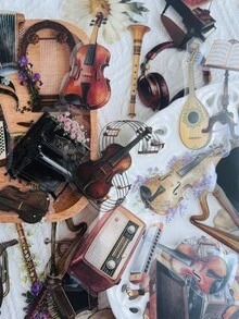 50-Piece Set Of Retro Musical Instrument Stickers For Suitcases, Laptops, Scrapbooks, Diaries, Skateboards, Guitars, Helmets, Instrument Cases, And DIY Decals - Multicolor - View 4