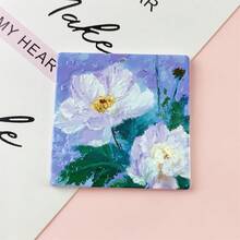 2pcs 50mm Acrylic Double-Sided Embossed Colorful Landscape Oil Painting Style Pendant DIY Jewelry Decoration Hanging Accessories - Multicolor - View 12
