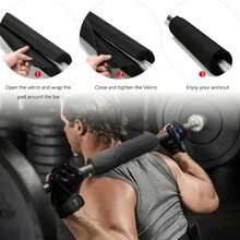4pcs/Set Barbell Squat Pad Kit - Shoulder Pad, Wrist Wraps, Ankle Straps, Suitable For Squats, Hip Thrusts, Weightlifting, Strength Training - Multicolor - View 2