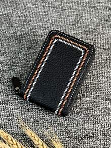 KAIDUCH Stilvoller Kartenhalter für Damen, Business Büro Multifunktions tragbare Vorder-Taschen-Geldbörse Münzbeutel minimalistisches Kartenetui für Damen, Herren Geldbörse - Schwarz - Übersicht 5