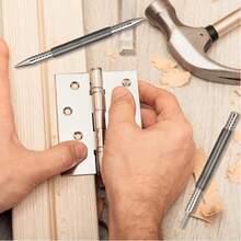 2 Packs Spring Dual Head Punch Set 5000PSI Hammerless Center Punch Nail Setter, Anti-Rust Metal Locator Marking Punch Tool For Wood Metal Glass Plastic DIY Hand Repair Tools - Central Thrust - View 3