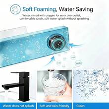 Grifo de cocina de ABS negro con agua fría y caliente, grifo multifuncional universal para fregadero de cocina, juego de grifo de doble entrada de agua fría y caliente de alta calidad con accesorios. - Negro - Ver 5