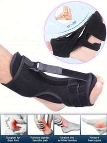1pc Adjustable Night Splint For Plantar Fasciitis And Foot Drop - Elastic Support Comfortable Fit, One Size Fits Most - Multicolor - View 2