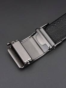CAMEL CROWN Men's Automatic Buckle Belt, Simple And Versatile Trouser Belt - Black - View 3