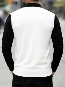 Men's Knight Print Colorblock Casual Daily Polo Shirt - Multicolor - View 6