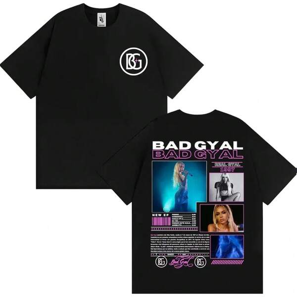Camisetas de Portada del Álbum Real Gyal Tour 2026 para Hombres y Mujeres, Ropa de Estética de Moda, Camiseta de Algodón Holgada de Alta Calidad