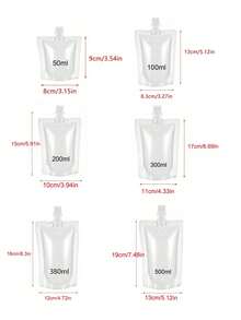 50-500ml 咖啡液包裝袋 便攜飲料袋 冷/熱飲垂直容器 透明出水口袋 防漏 果汁飲料袋 透明便攜戶外旅行防水擠壓水袋 - 彩色 - 查看 8