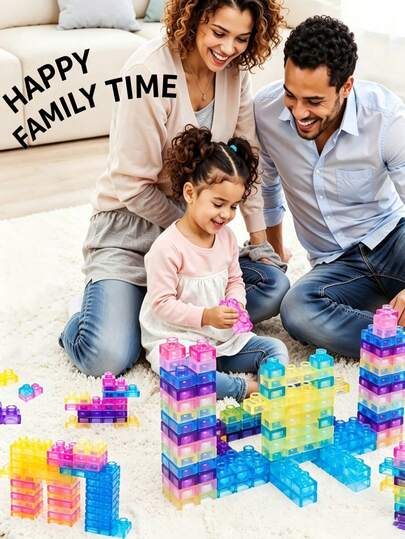 1 Set Children's Soft Blocks (Random), Squeezable And Stretchable Early Learning Block Toys, Creative Puzzle Blocks