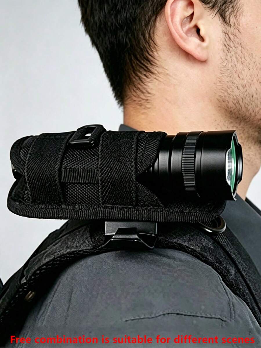 Adjustable Rotating Waist Holster Nylon Tactical Flashlight Sleeve Outdoor High-Intensity Oxford Flashlight Case - AA - View 1