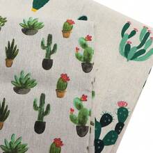 Cactus Printed Fabric For Quilting, DIY Sewing, Bag, Handmade Crafting Fabric, Hairbows Material - Default - View 4