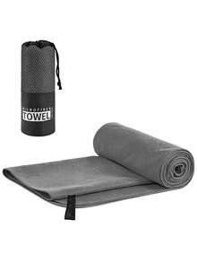 Solid Color Double-Sided Plush Portable Sports Towel, Ultra-Fine Fiber Absorbent Quick-Dry Swimming Sports Towel - Multicolor - View 12