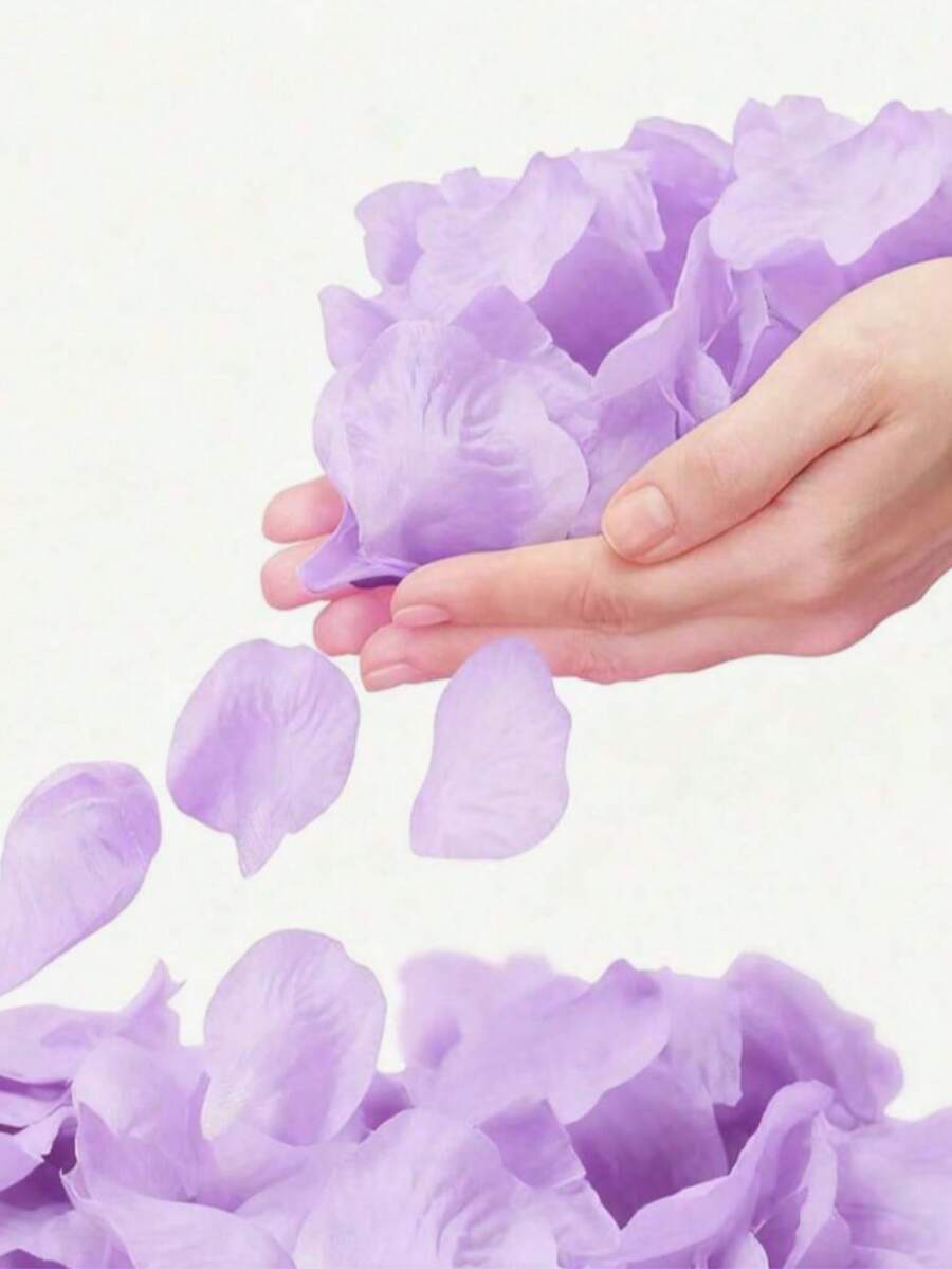 Rose Petals, For Wedding, Romantic Proposal Decoration, Flower Girl Table Decoration, Baby Party, Rose, Decorative Rose, Decorative Style, Party And Holiday Decoration, Valentine's Day Decoration, Valentine's Day And Mother's Day Decoration Gifts - Light Purple - View 1