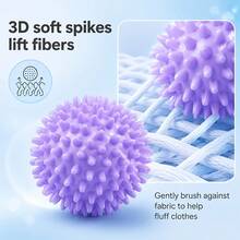 1pc Reusable Laundry Ball Dryer Ball Fabric Softener Alternative High Efficiency Stain & Lint Remover Solid Laundry Ball - Multiple Styles - View 6