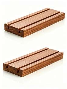 Wooden Business Card Holder: Multi Card Display, Reception Desk Stand - View 9