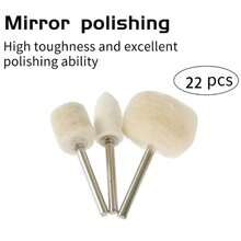 Mini Schleifscheiben-Kopf, Schleifscheibe aus Filz, 3mm Griff Polierscheibe, Metall-Polierbürste, Bohrer-Rotationswerkzeug - Wollschleifscheibe - Übersicht 3