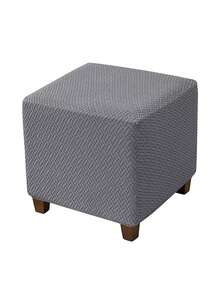 1/2pcs Thickened & Extended Abstract Plaid Sofa Cover, Jacquard Stretch, Minimalist Modern, Durable & Dirt-Resistant, Suitable For Home, Office, Bench, Piano Stool, Etc. - Dark Grey - View 3