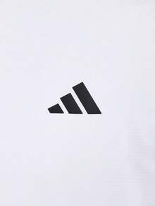 Adidas 男士運動基礎款短袖T恤，快乾訓練運動健身上衣 KU8727 - 黑與白 - 查看 4