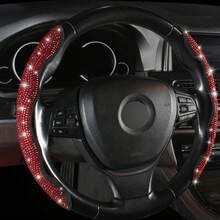 2pcs Non-Slip Steering Wheel Cover - Crystal Diamond Decoration + Two-Section Embedded Design + No Inner Ring, For Car/MPV/SUV/RV/Pickup/Van - 2pcs - View 6