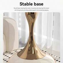 Small Round Coffee Table, White Coffee Tables For Living Room, Modern Round Side Table With Gold Pedestal Base,Modern Center Table For Small Space Home Office Gardern - Cream White - View 8